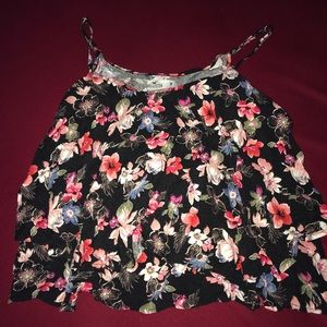 Floral cropped tank